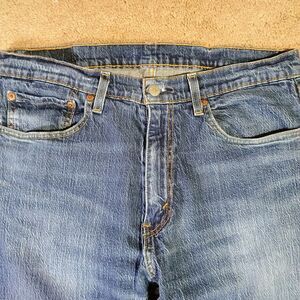 Levis 505 Jeans Men’s 34x33 Tag 34x34 Blue Regular Fit Stretch Leg Medium Wash